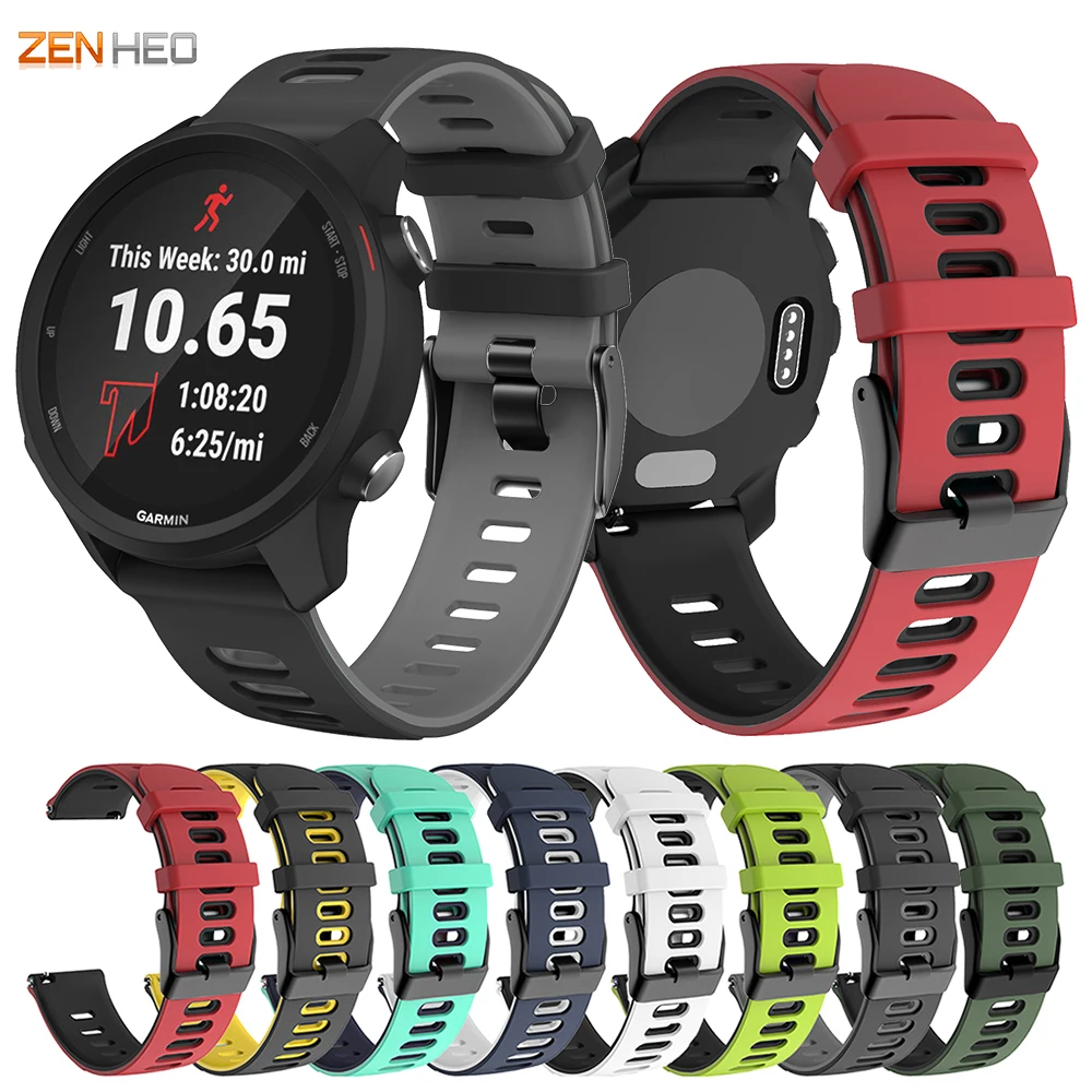 20mm Sports Silicone Strap for Garmin Forerunner 245 245M 645 Smart Watch Band For Garmin Vivomove HR/Vivoactive 3/Approach S40