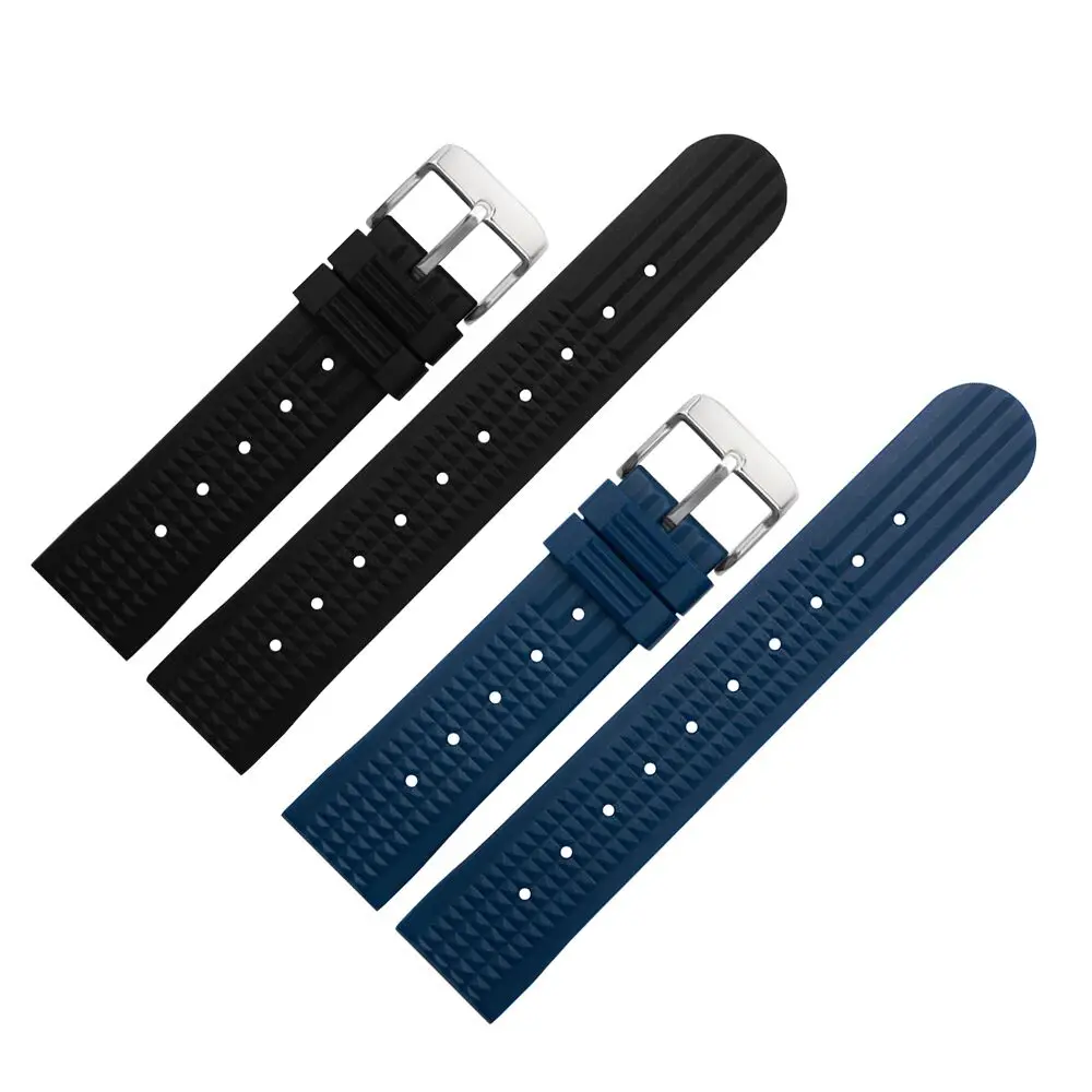 Watchband Silicone Rubber Band Men Sports Diving Black Strap For 62MAS Wristwatch Belt Watch Accessories Sport Watch