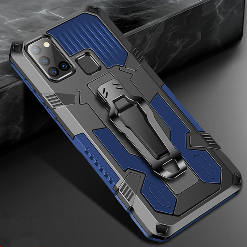 Luxury Shockproof Case For Samsung M31 M51 M21 M31S M11 M10 M01S Armor Stand Holder Belt Clip Cover For Samsung Galaxy M51 M31S