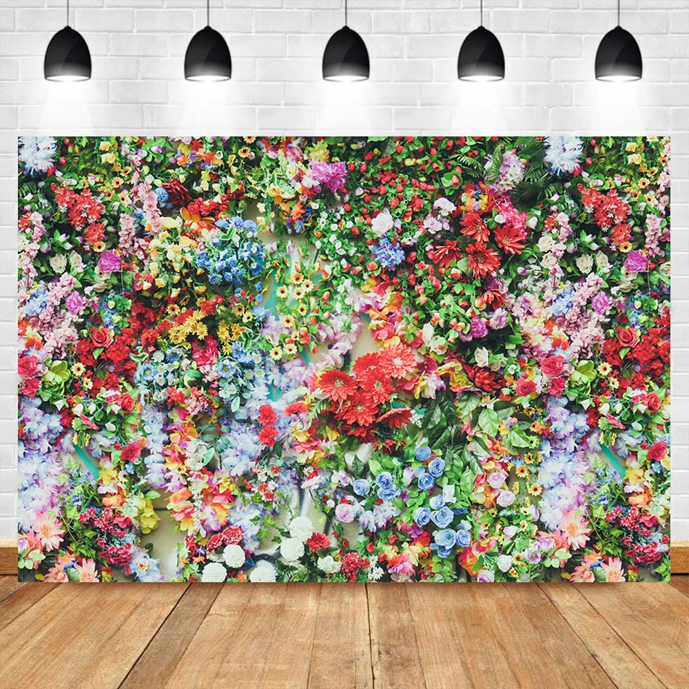 

Mocsicka Vinyl Children Kids Flower Photo Backdrops Weending Floral Wall Photography Background