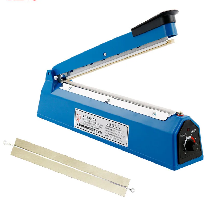 Plastic Bag Sealer Impulse Sealing Machine 200mm/300mm Food Heat Sealer Packing Tools Send A Heating Wire Kitchen