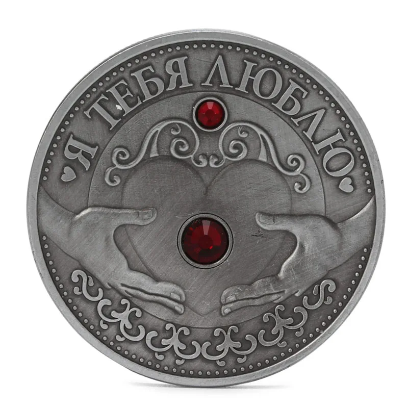 

New Russian Heart Mother's Day Commemorative Coins New Year Souvenirs Collection Coins
