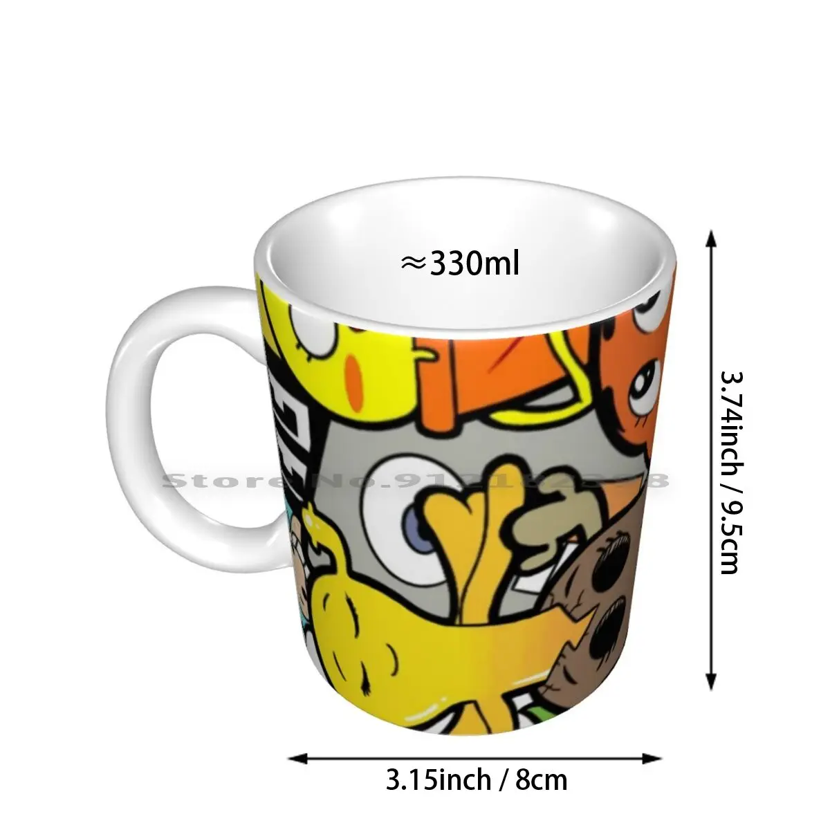 The Doodle Ceramic Mugs Coffee Cups Milk Tea Mug Doodle The Gumball Cartoons Cartoon Fanart Creative Trending Vintage Gift