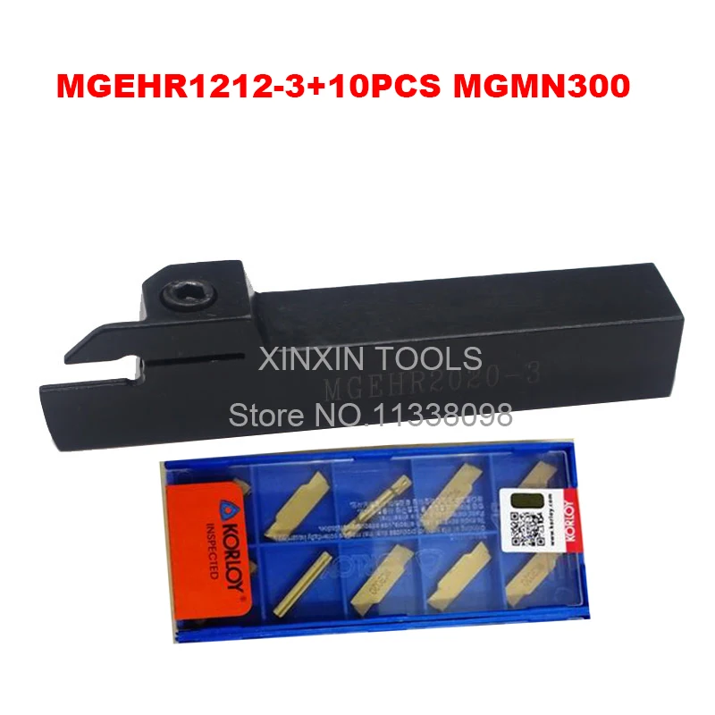 MGEHR1212-3 1pcs+ 10pcs MGMN300-M = 11pcs/set CNC lathe tools NC3020/NC3030 Machining steel Free shipping