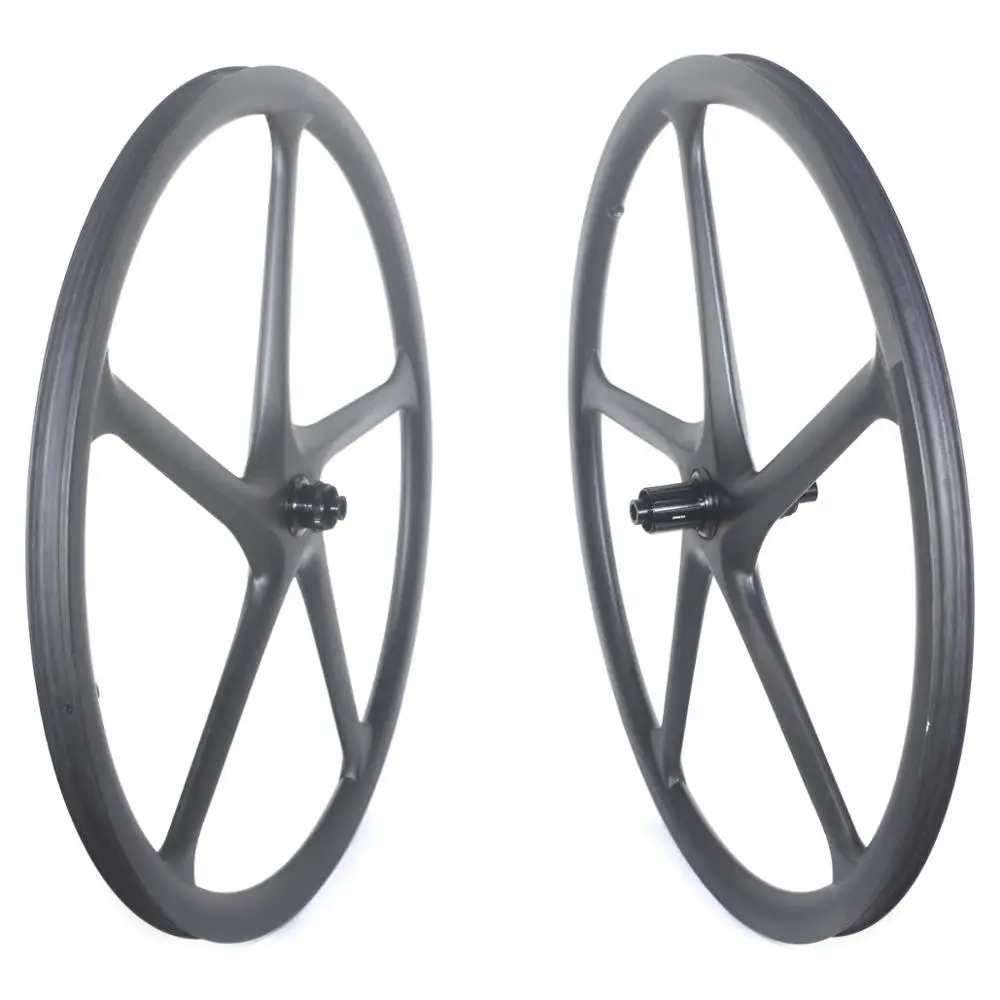 

Mtb Carbon Wheels 5 Spoke 29ER Lefty Mountain Bike Wheelset Tubeless Boost Through Axle 27mm Width