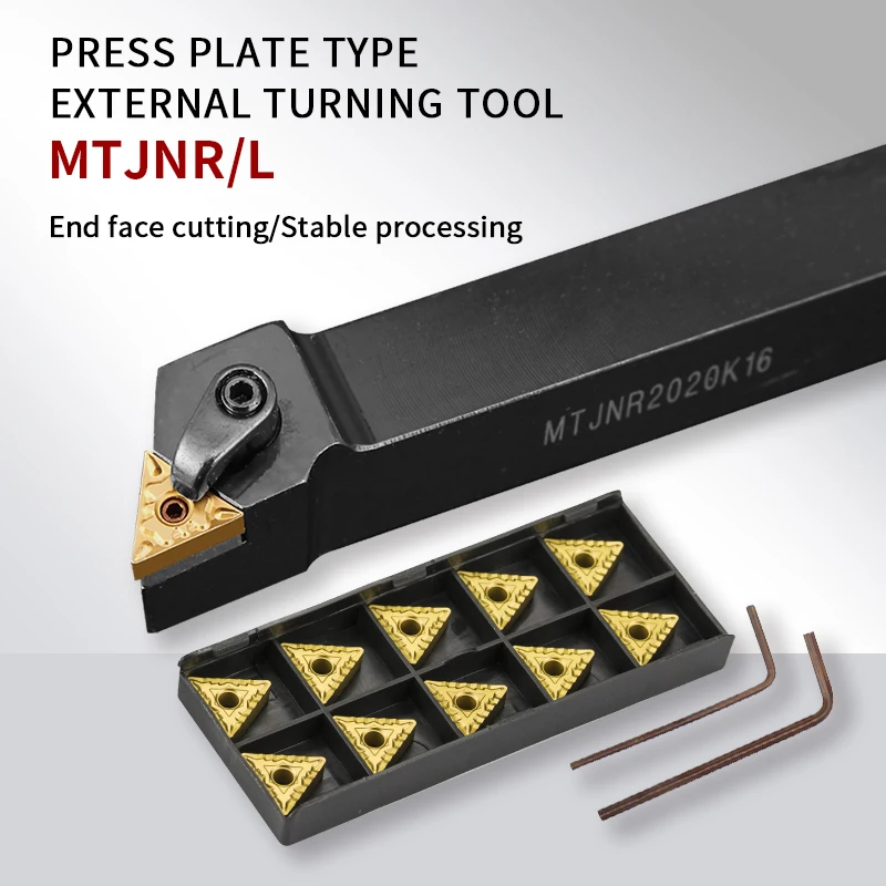 MTJNR/L MTJNR1616 MTJNR2020 MTJNR2525 MTJNR3232 Externe draaigereedschaphouder TNMG16 Hardmetalen wisselplaten Draaibankgereedschapset