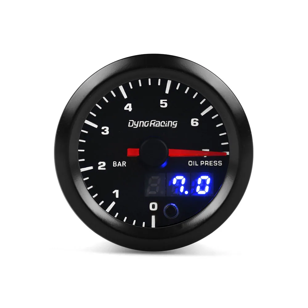 2 "52mm 7 Kleuren LED Dual Display Boost gauge watertemperatuur olietemperatuur oliedruk Voltmeter luchtbrandstofverhouding EGT Toerenteller Auto Gauge