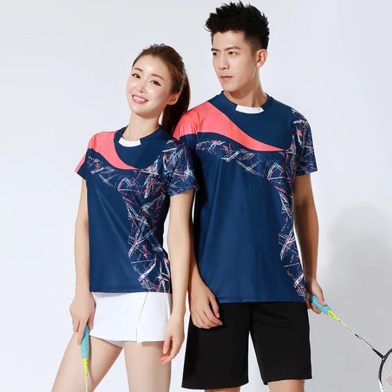 New Hot Selling Summer Short Sleeve Badminton Suit Set for Boys and Girls Quick Drying and Breathable Table Tennis Jersey Train