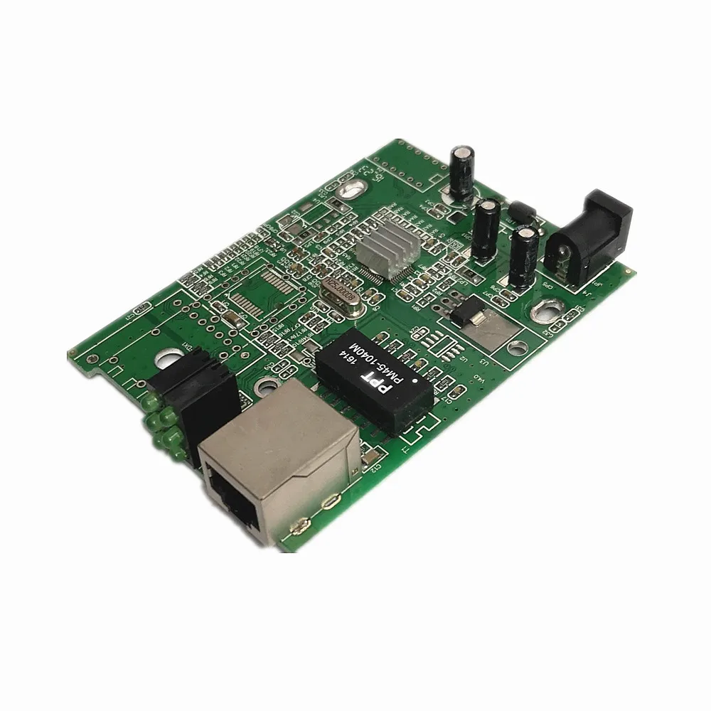 Plexda 10/100M Fiber media converter 10/100Base-TX to 100FX PCBA board (FMC-FE113)