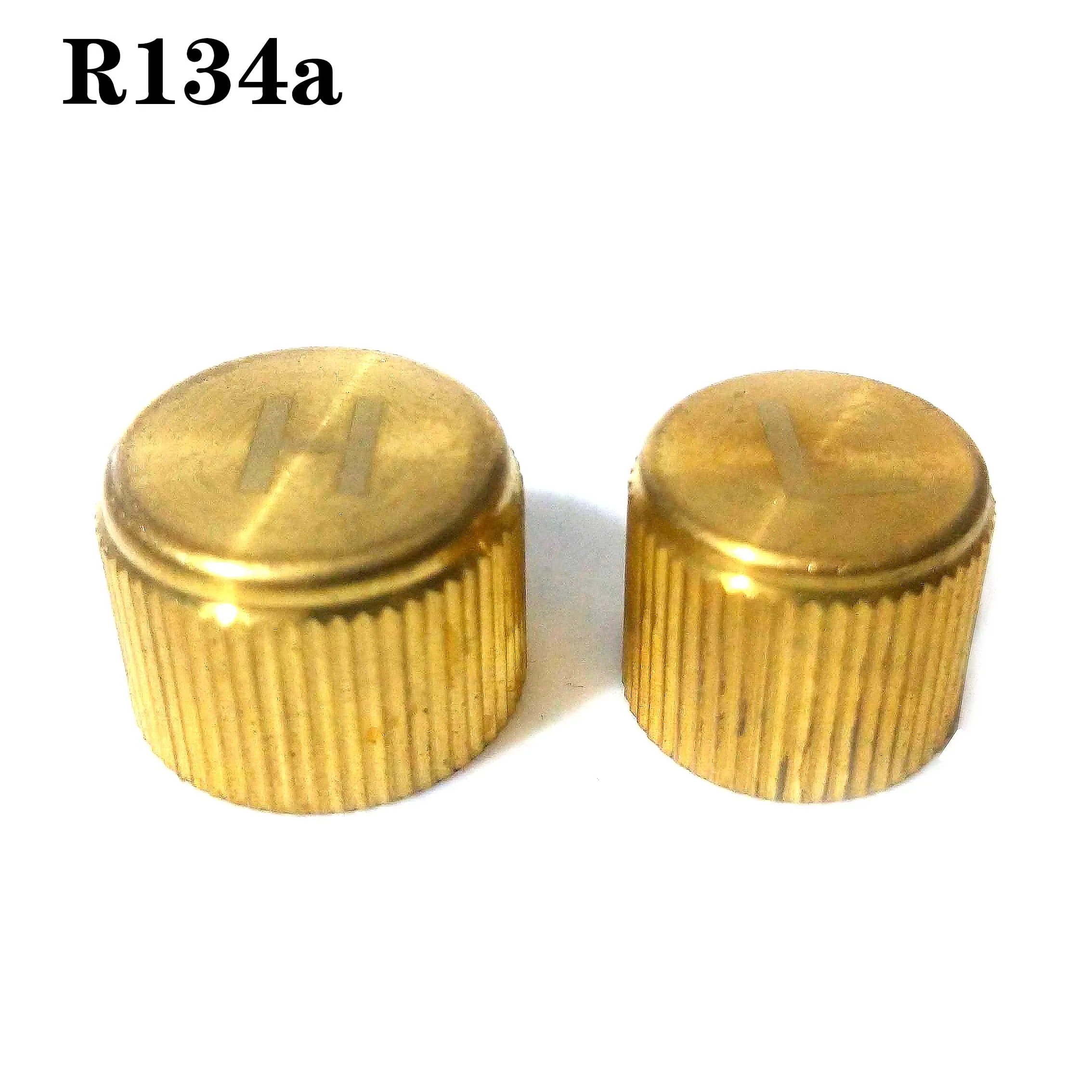 Ar condicionado de automóvel de cobre r134a tampa do núcleo da válvula tampas de poeira da válvula refrigerante altas e baixas para carros asiáticos