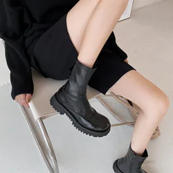 2021 Winter Women's Real Leather High Heel Boots Cowhide Material Soft Lining Warm and Comfortable Shoes for Women