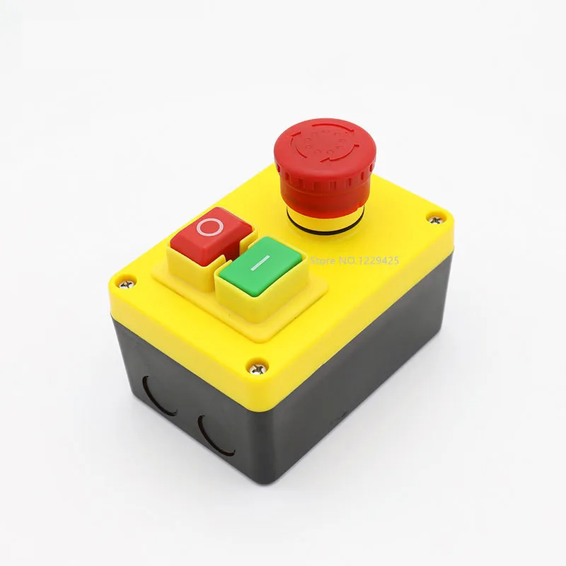 250V 13/6A IP54 Wood Splitting Machine Electromagnetic Push Button Switch Switches Power On Off Switch for Log Spliter Cutter