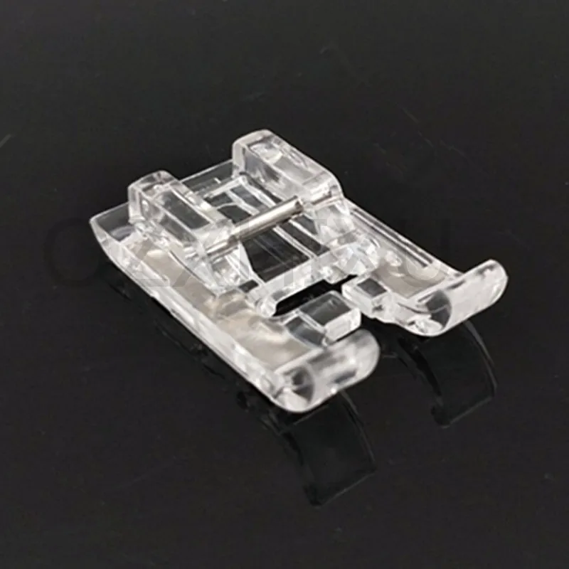 Calcador de ponto de cetim transparente, 5mm, para todos os acessórios domésticos de máquina de costura de haste baixa, 7yj313