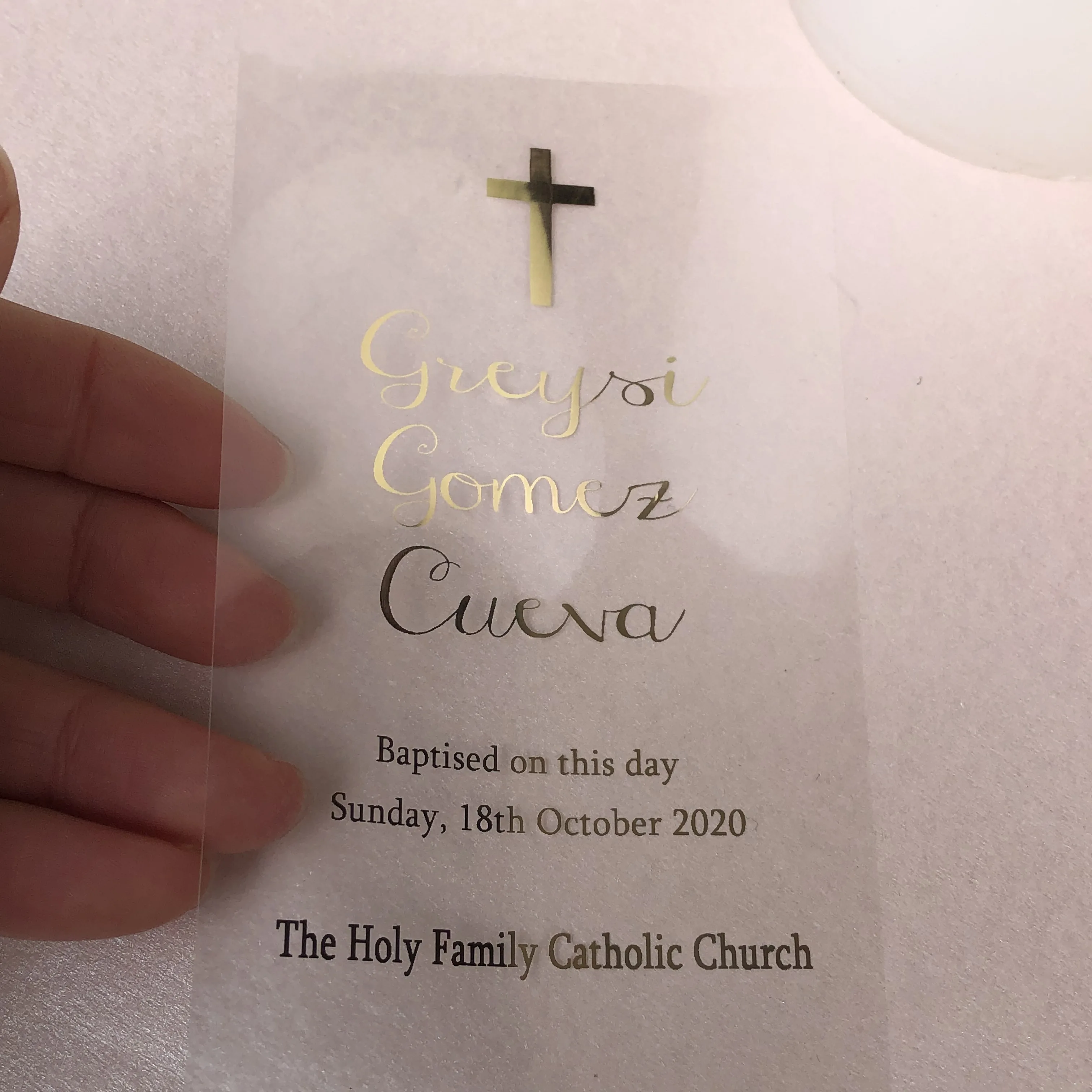 1 Personalised My Baptism cand - Personalised Candle Label recension och pris