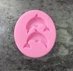 Dolphin Fondant Mold DIY Cake Decorating Tools Cupcake Candy Polymer Clay Chocolate Mould