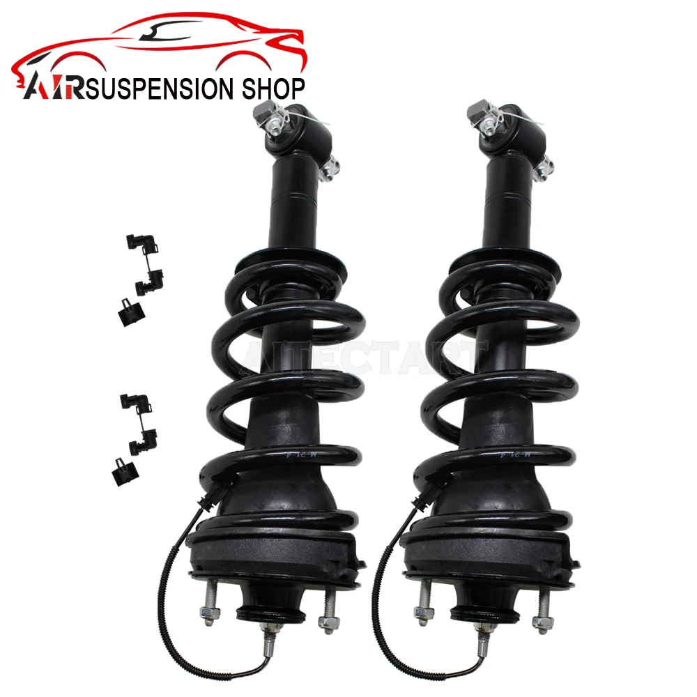 Pair For GMC Yukon XL Cadillac Escalade Chevrolet Suburban 1500 Front Electric Assembly Air Suspension Strut 84176631 84061228