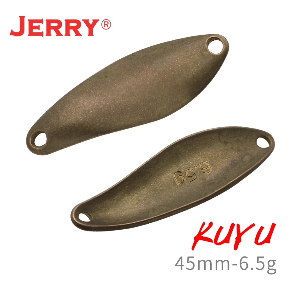 Jerry Kuyu Unpainted Blanks Lure Set Metal Fishing Spoon Kit Aera Trout Glitter Bauble Deep Diving 6g 0.21oz Swim Bait