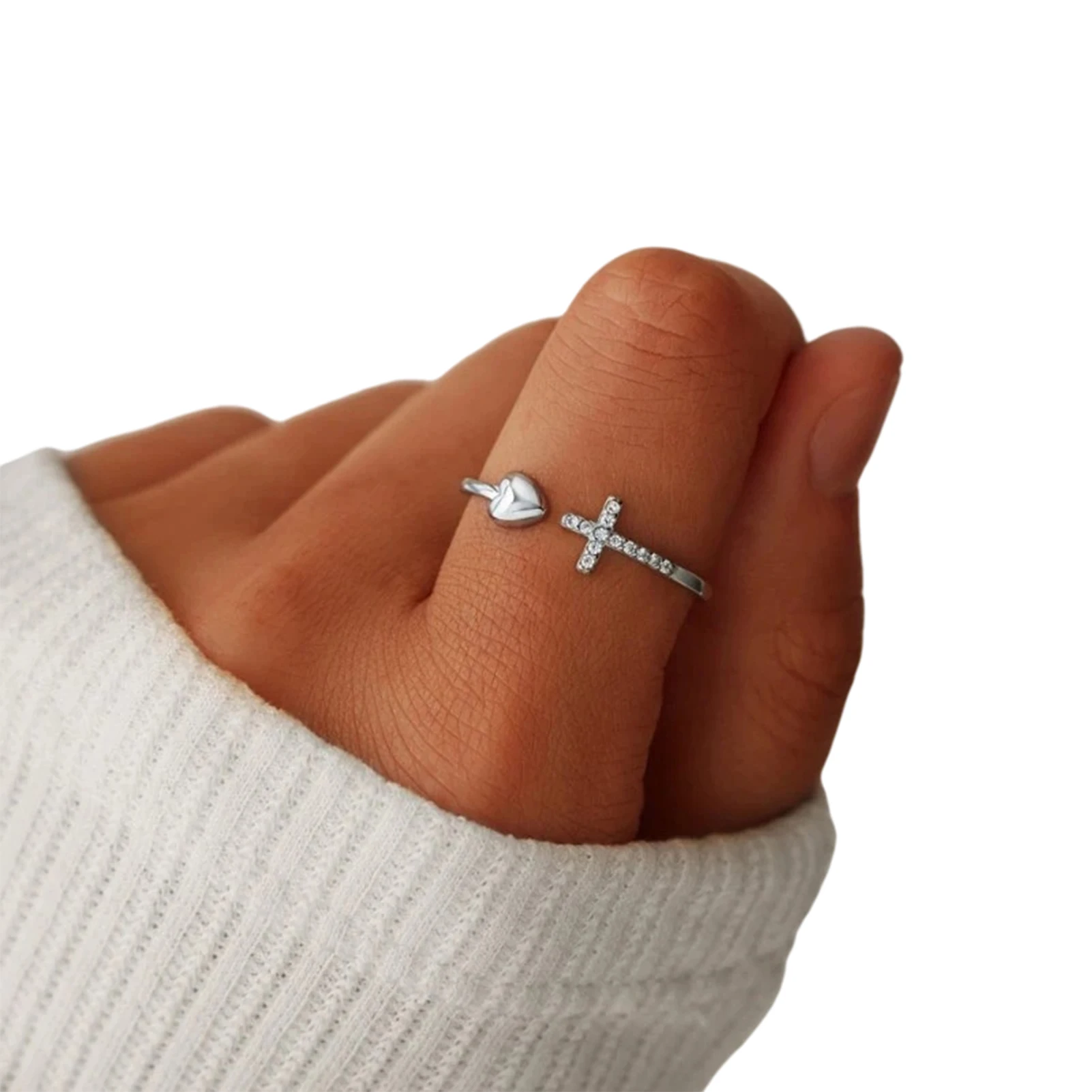 To my Daughter - I Believe in You Ring Alloy Ring Adjustable Open Rings for Fine Jewelry LL@17