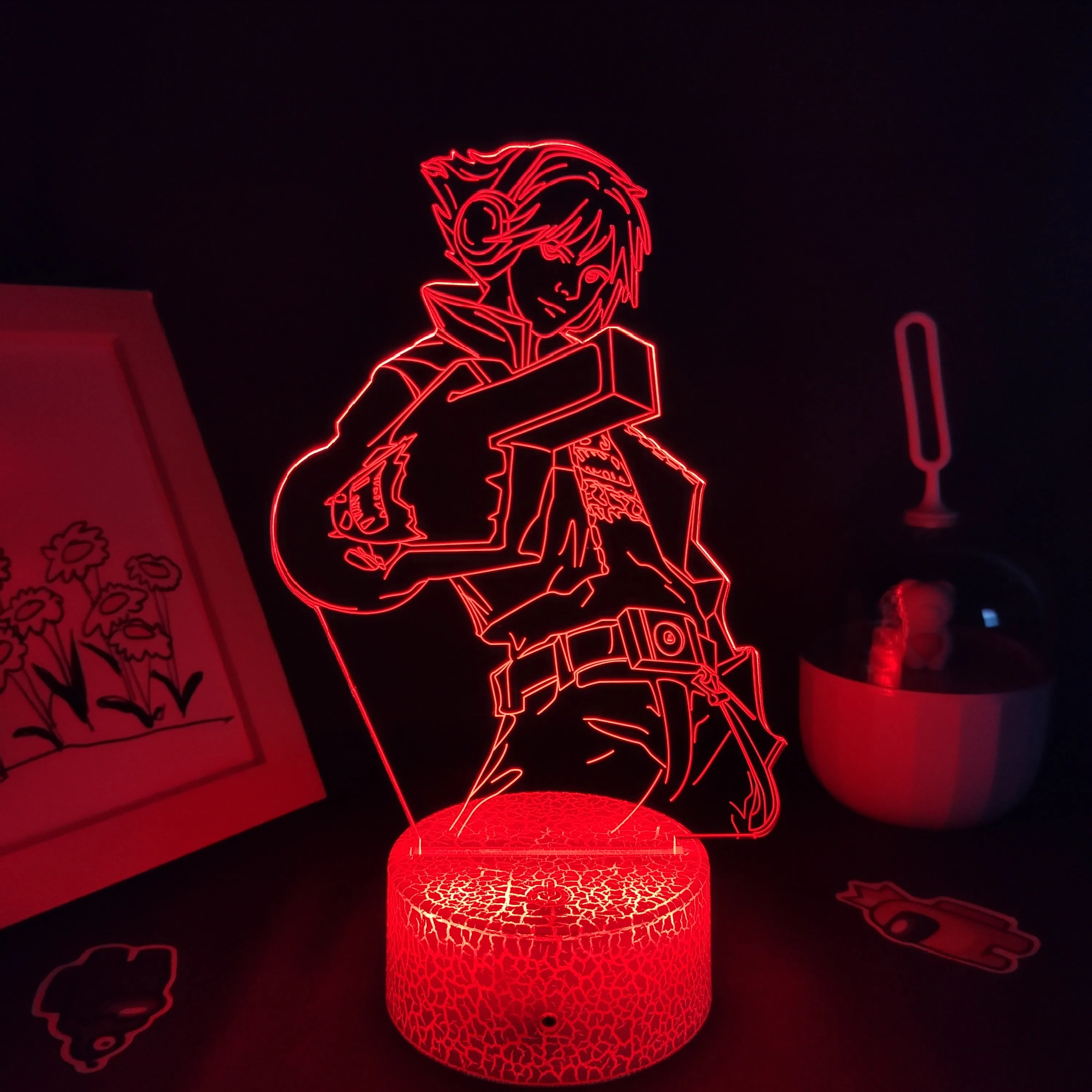 LOL Game Figure The Prodigal Explorer Ezreal Lamps 3D Led RGB Neon Night Lights Gift Room Table Colorful Decor League of Legends