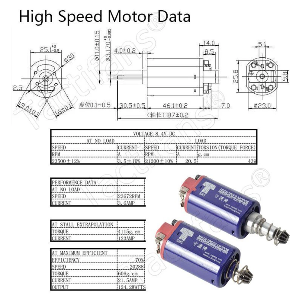 SHS AEG Motor Short Axle For Airsoft AK Ver.3 Gearbox High Torque Speed Pinion Gear Type D Shooting Hunting Accessories