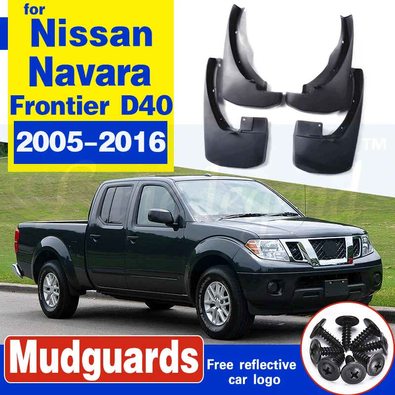 for Nissan Navara Frontier Brute D40 2005~2016 Car Mud Flaps Front Rear Mudguard Splash Accessories 2011 2012 2013 2014 2015