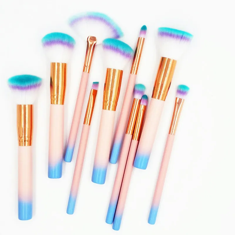 Manufacturers direct sale of 10 makeup brush set makeup tools for quick sale across the border through EBAY and amazon