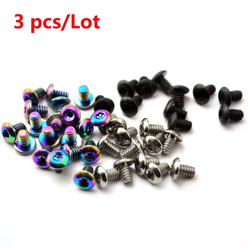 3pcs/Set Titanium Alloy 4-40 T8 Torx Screws For Steel Flame Flashlight Back Clip BOSS OKLUMA Barrel Flashligh MCG Jeff Hanko MCG