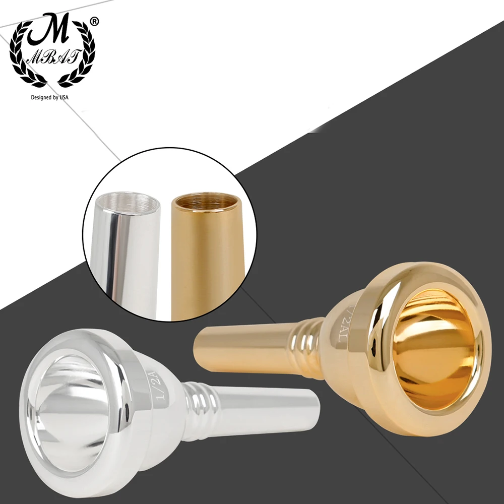 M MBAT 6 1/2AL Alto Trombone Mouthpiece Copper Alloy Material Silver Gold Color Trombone Mouthpiece Musical Instrument Accessory