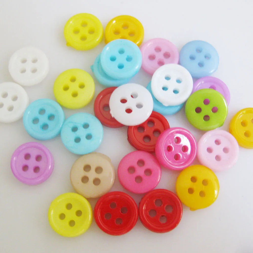 Nbnnla 8 Größen erhältlich 50 Stück verschiedene Farben 4 Löcher Kunststoff knöpfe für Bastel design DIY Scrap booking Näh zubehör – Detail 19