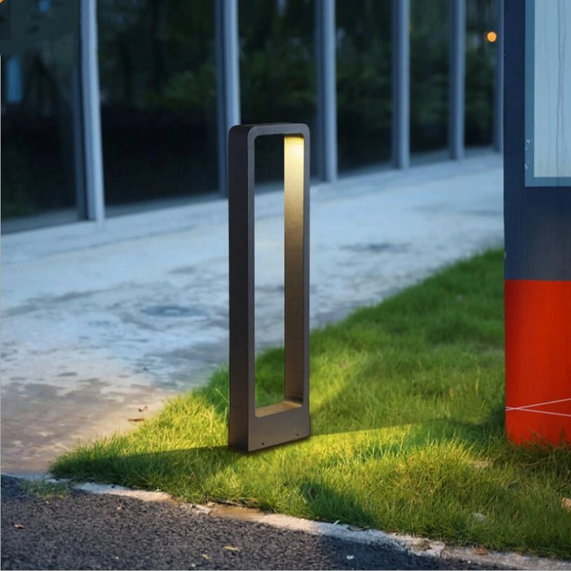 8PCS IP68 Waterproof 15W LED Garden Lawn Lamp Modern Aluminum Pillar Light Outdoor Courtyard Villa Landscape Lawn Bollards Light