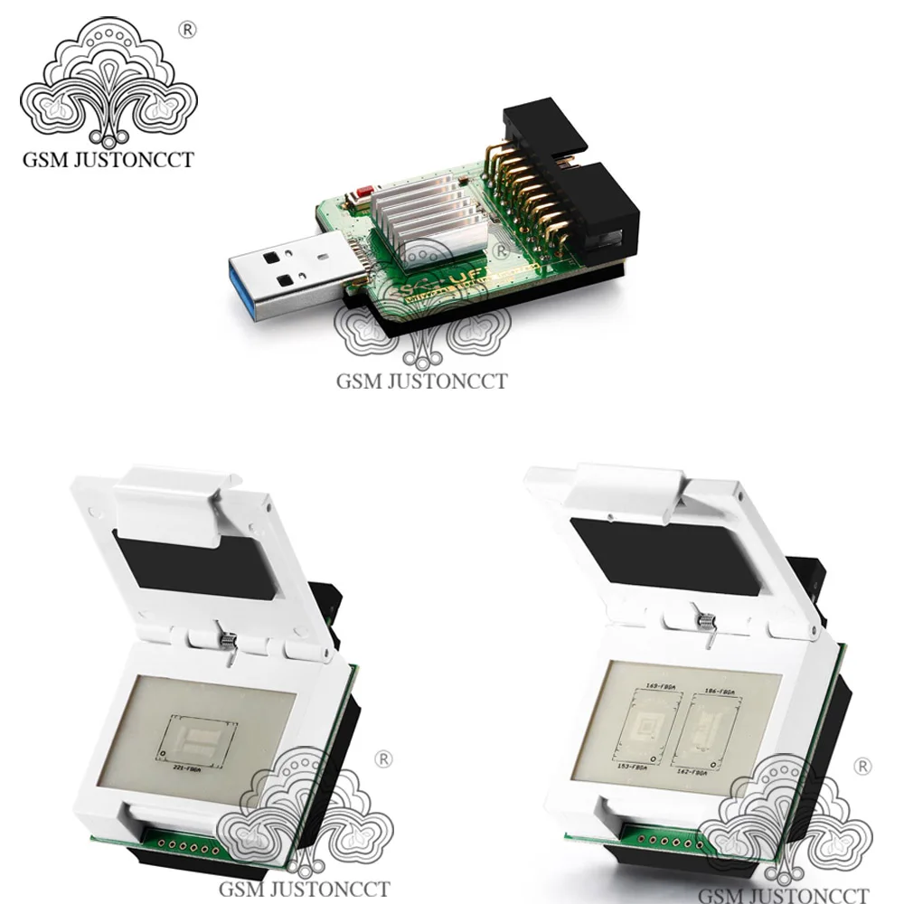 EMMC eMCP Socket + 2 in 1 eMMC/eMCP Socket + USB3.0 SuperSpeed uSD/eMMC Reader for EMMC Dongle