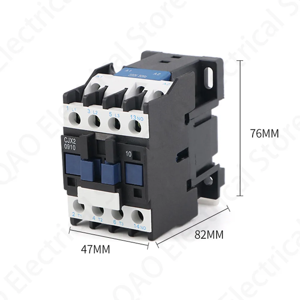 LC1D AC Contactor CJX2-0910 9A NO 3-Phase DIN Rail Mount Electric Power Contactor 24V 36V 110V 220V 380V