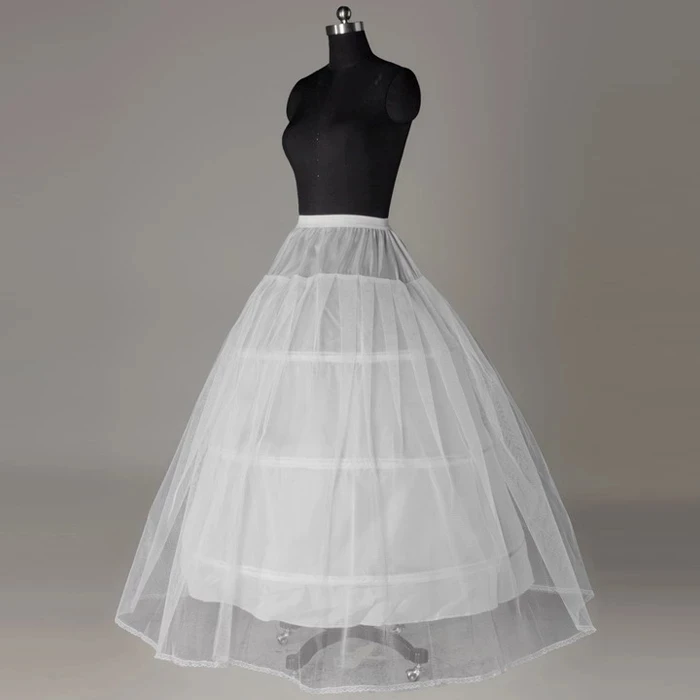 Tule Drie Hoepels Baljurk Voor Trouwjurk Crinoline Petticoat Vrouw Jupon Mariage Onderrok