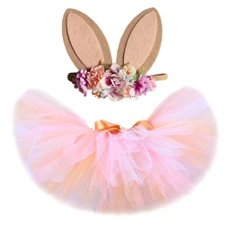 Tutu de lapin moelleux pour enfants, robe de Rh, costume d'Halloween de Pâques, jupe de princesse, tout-petits, bébés filles, enfants, 0-14 ans