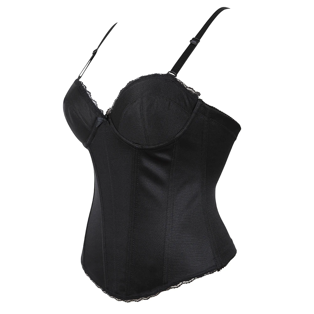 Corset Top Women Sexy Boned Corsets And Strap Bustier Vest Gothic Clothes Overbust Fashion Costume Black White Sleep Wear Corset