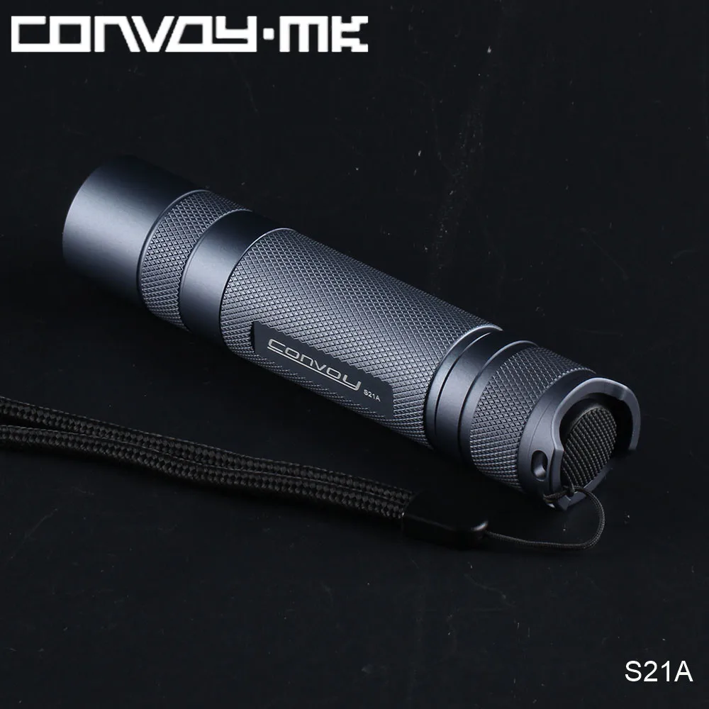 Convoy S21A 2300lm Luminus SST40 LED Powerful Flashlight 21700 18650 Battery EDC Torch with AR Coated Temperature Protection