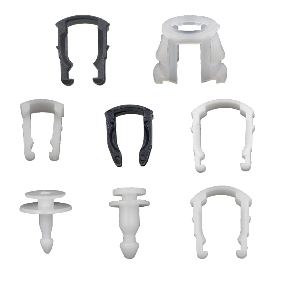 Mix 80pcs Car Pipe joint U-clip plastic U-shaped clip fittings Car care card buckle Automotive filter clips plastic rivets