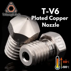 Trianglelab® T-V6 Plated Copper Nozzle Durable Non-stick High Performance For 3D Printers M6 Thread For V6 Dragon Hotend