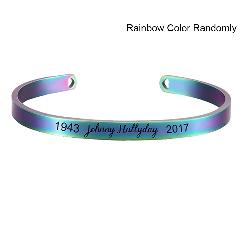 Custom Name Bracelet in Stainless Steel Cuff Bangle