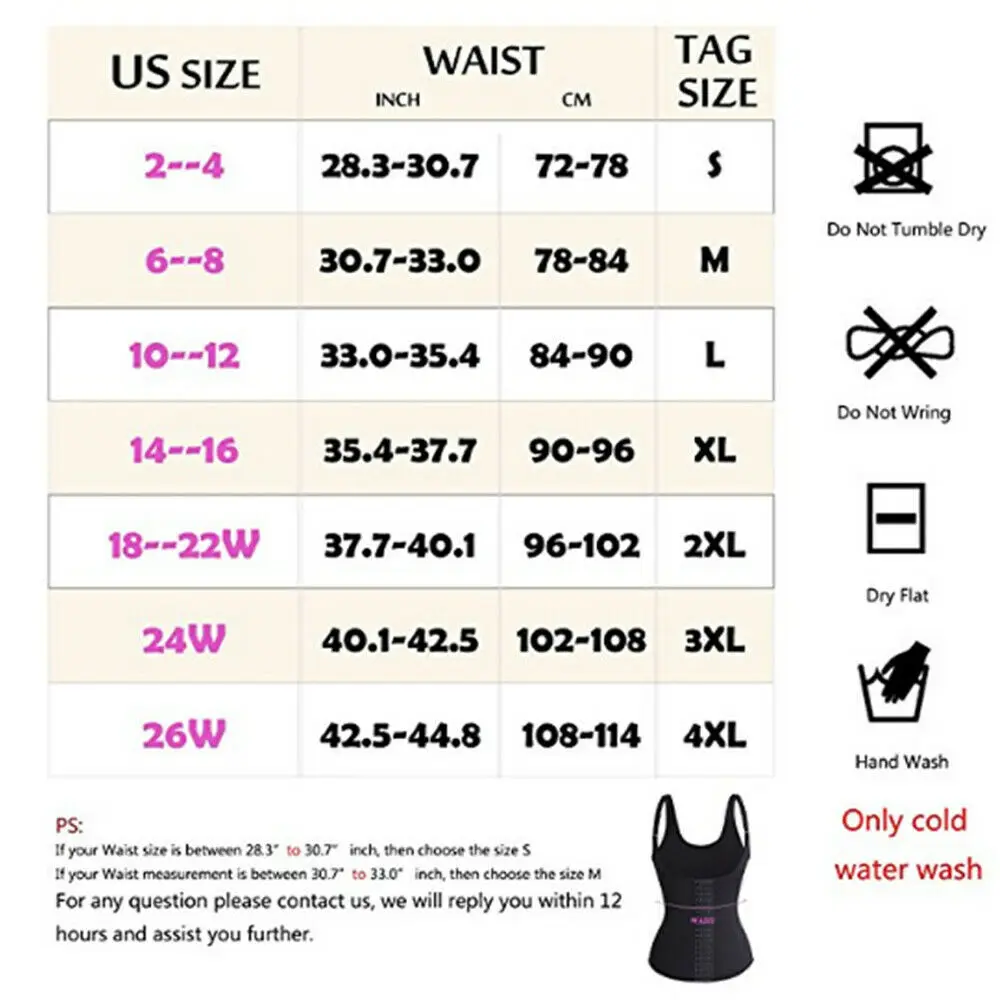 Slimming Body Shaper Sweat Vest Sauna Waist Trainer Corset Trimmer Tank Top for Women Weight Loss Sports Cincher Slimming Girdle