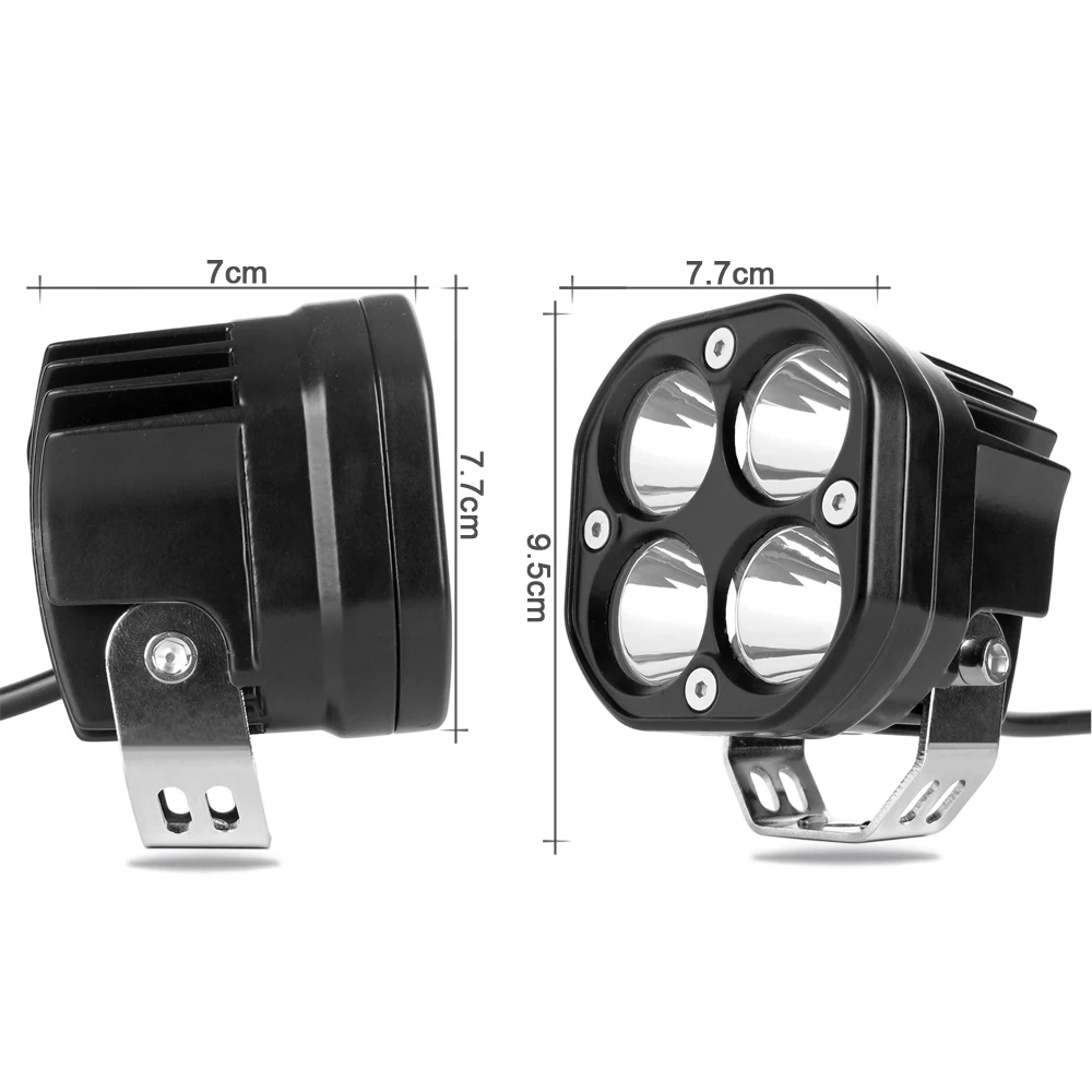 2Pcs 3 Inch Led Work Light 12V 24V For Car 4x4 Offroad Motorcycle Trucks Tractors Boat 4WD ATV SUV Driving Fog Lights Spotlight