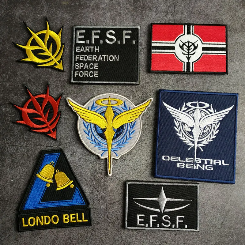 Mobile Suit Gundam Embroidered Armband Patch Outdoor Personalized Backpack Sticker Badge DIY Military Accessories