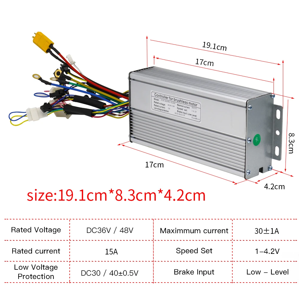 Controlador KT para bicicleta eléctrica, dispositivo con pantalla KT LCD5, LCD4, LCD3, 24V, 36V, 48V, 500W, 750W, 1000W, 1500W, 350W