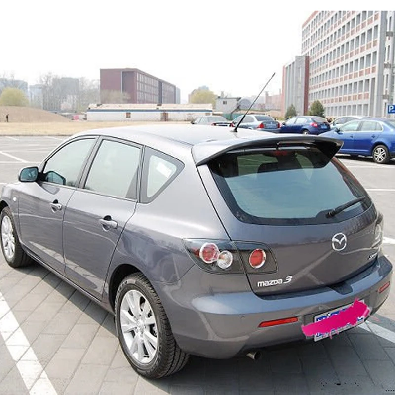 For Mazda 3 Hatchback 2008 2009 2010 2011 2012 Car Decoration Unpainted Rear Spoiler High Quality ABS Material Roof Tail Wing