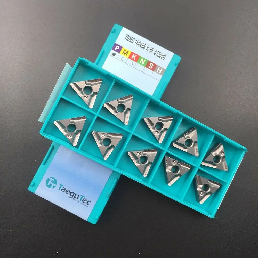 Pisau Keramik Bubut Asli TNMG160408R-VF CT3000 Sisipan Karbit CNC 10 Buah