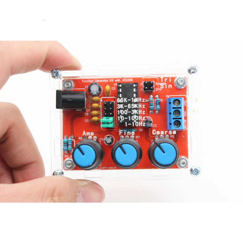 Xr2206 Function Signal Generator Diy Kit Sine/triangle/square Output 1hz-1mhz Signal Generator Adjustable Frequency Amplitude