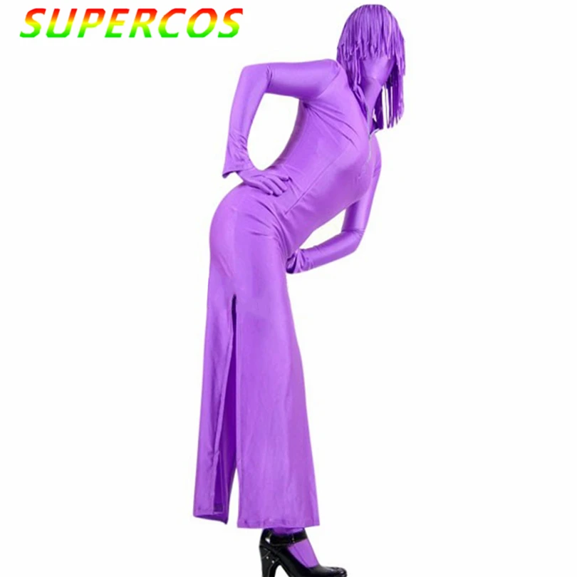 Chất Lượng Cao Halloween Carnival Đảng Tím 2 Zentai Phù Hợp Với Áo Và Quần