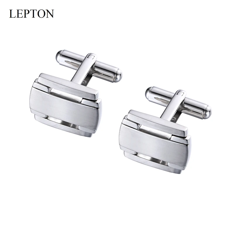 Hot Stainless Steel Cufflinks Lepton Personality Cufflink For Mens Wedding Groom Business Anniversary Gifts Cuff Links Gemelos