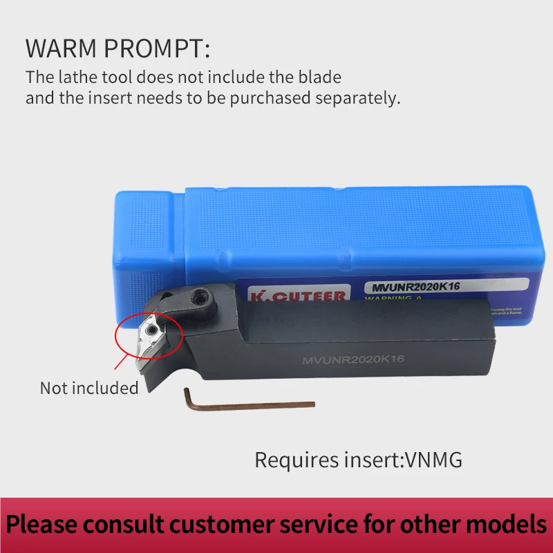 1pc MVUNL2020K16 MVUNR2525M16 External Turning Tool Holder VNMG Carbide Inserts MVUNR/L Lathe Cutting Tools Set