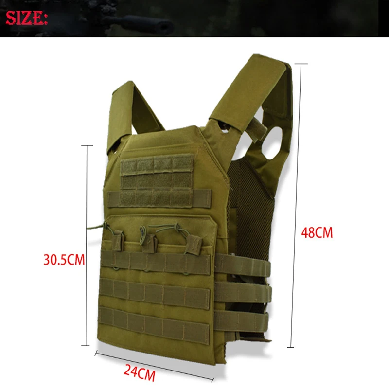 600D JPC  Lightweight Hunting Tactical Vest Military Molle Modular Body Ammo Airsoft Paintball Combat Vest Clothes Accessories